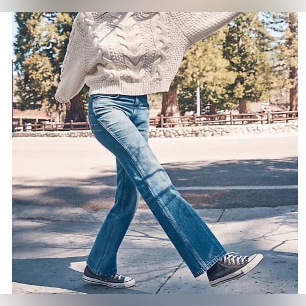 Free People High Rise Blue Jeans